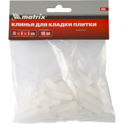 картинка Клинья, 30х6х5мм, для кладки плитки, 100шт Matrix на СКС картинка Клинья, 30х6х5мм, для кладки плитки, 100шт Matrix на СКС