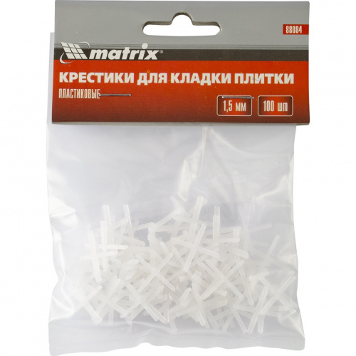 картинка Крестики, 1,5 мм, для кладки плитки, 100 шт Matrix на СКС картинка Крестики, 1,5 мм, для кладки плитки, 100 шт Matrix на СКС