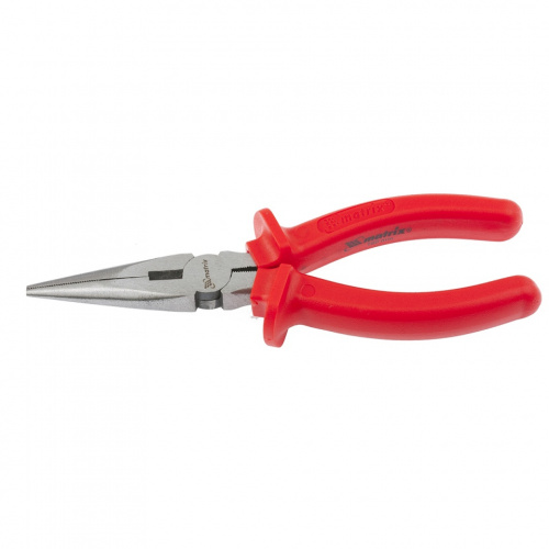 картинка Длинногубцы прямые Econom, 160 мм, шлифованные, пластмассовые рукоятки Matrix на СКС фото 2